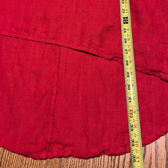 bryn Walker 100% Linen Red Tunic Top S - Picture 7 of 9